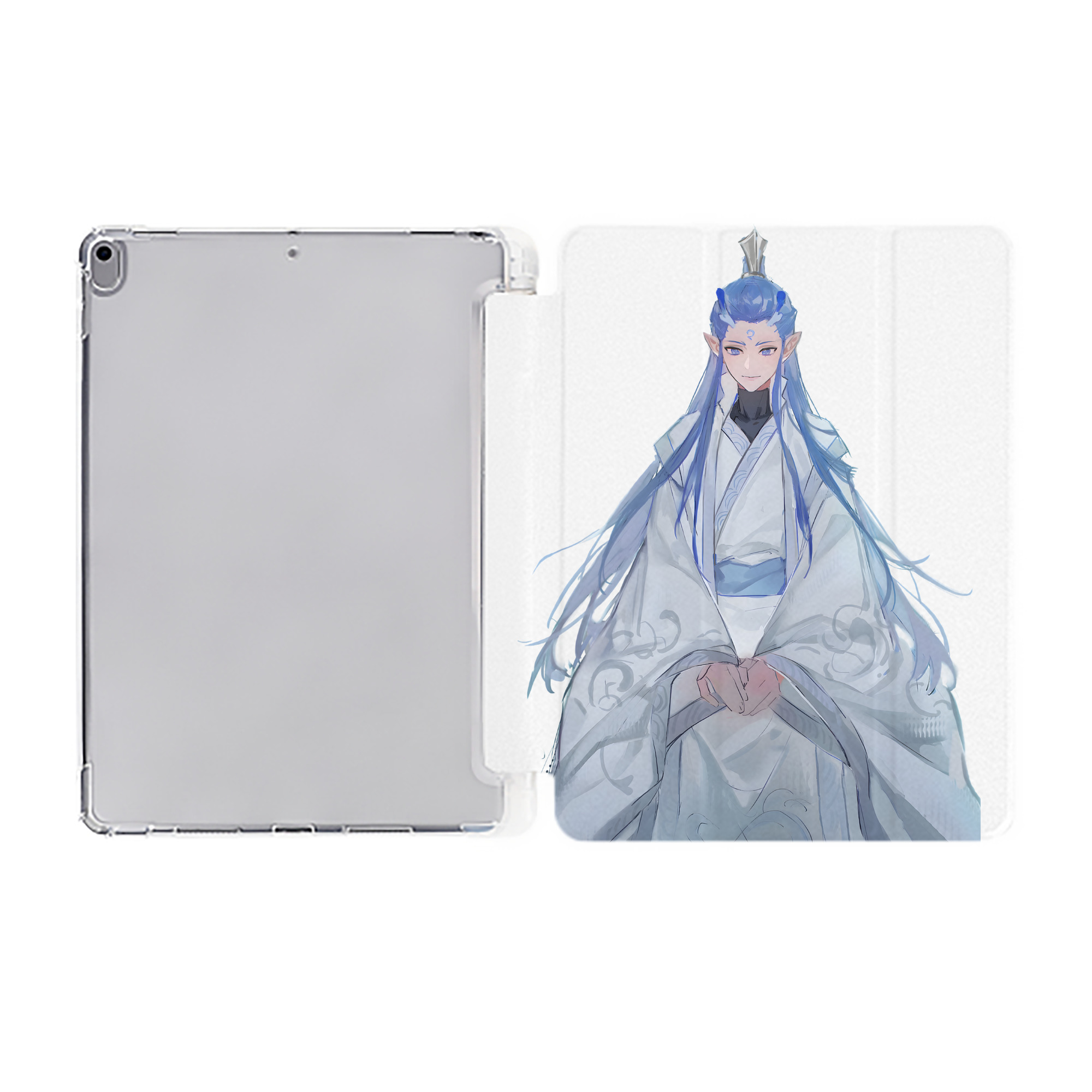（画像用） Ne Zha 2 ナタ 魔童の大暴れ IPad ケース ペン収納付き 三つ折りスタンド PUレザー×シリコン 対応機種9.5/10.5/10.9インチ
